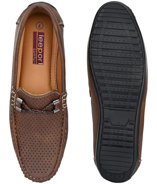 Leeport Brown Mens Slip on - 6