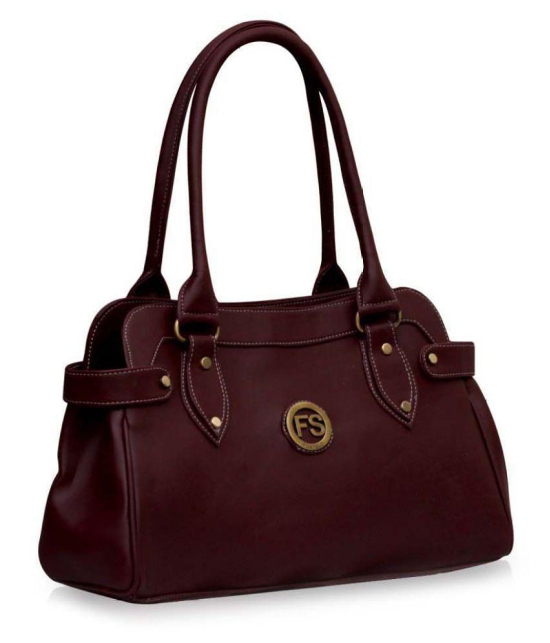 Fostelo -   Maroon Faux Leather Shoulder Bag - Maroon