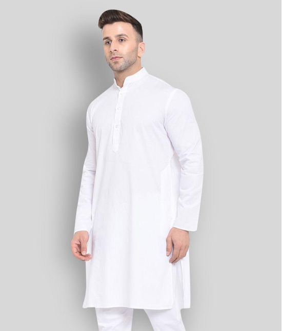 Hangup - White Rayon Men's Regular Kurta ( Pack of 1 ) - None