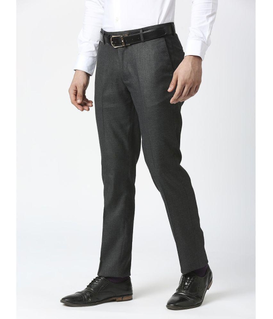 Solemio Charcoal Regular Formal Trouser ( Pack of 1 ) - None