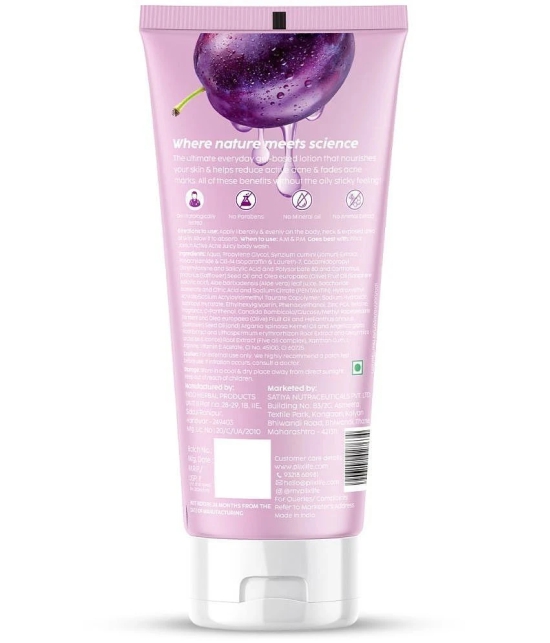 Plix Jamun Acne Control Body Lotion, Helps Reduce Active Acne & Fades Away Acne Marks(200 ml)