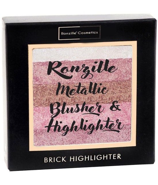 Ronzille Baked Blusher Shimmer brickk highlighter - 03