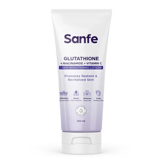 Sanfe Glutathione  Niacinamide  Vitamin C Skin Brightening Lotion - 200ml-Sanfe Glutathione + Niacinamide + Vitamin C Skin Brightening Lotion - 200ml