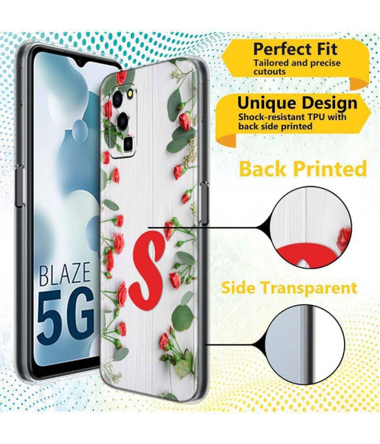 Fashionury Multicolor Printed Back Cover Silicon Compatible For Lava Blaze 5G ( Pack of 1 )