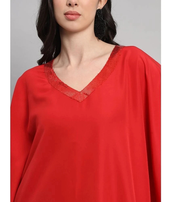 Curvydrobe Crepe Red Beach Dresses - Single - None