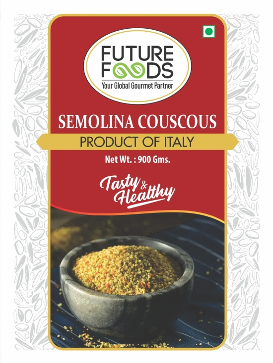 Future Foods Semolina Couscous | Mild and Neutral Taste | Light and Fluffy Texture | Good Fiber Source | With Multiple Health Benefits | Helps Lower Cholesterol | 900g