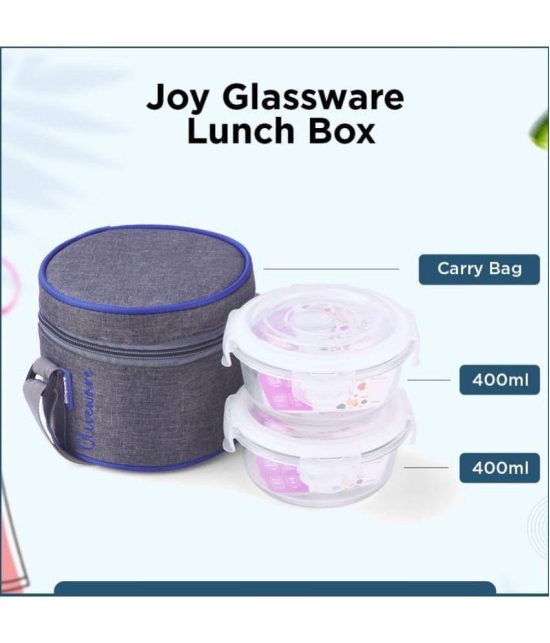 Oliveware Glass Lunch Box 2 - Container ( Pack of 1 )