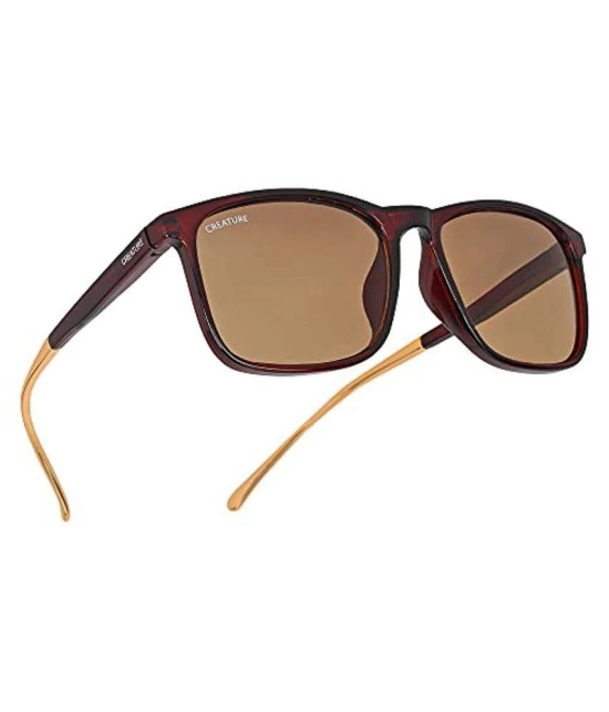 Creature - Brown Square Sunglasses ( Pack of 1 ) - Medium