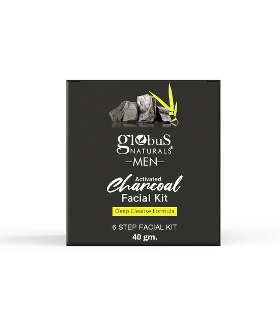 Globus Naturals Men Activated Charcoal Facial Kit, 40gm