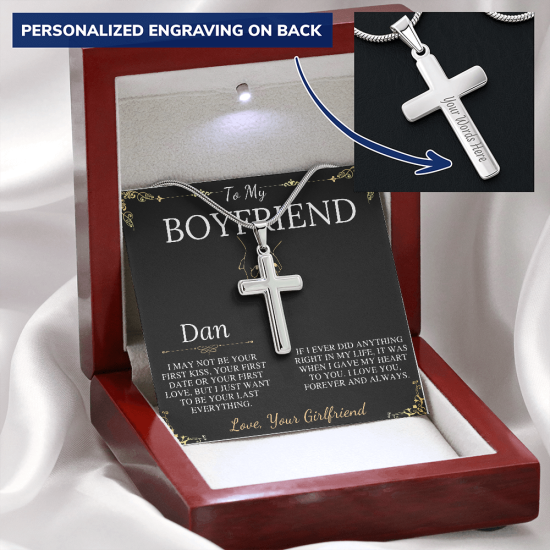 Boyfriend Gift, Cross Necklace Gifts for Boyfriend, Boyfriend Christmas Gift, Boyfriend Anniversary Gift, Boyfriend Birthday Gift #0913 Dan-Standard Box
