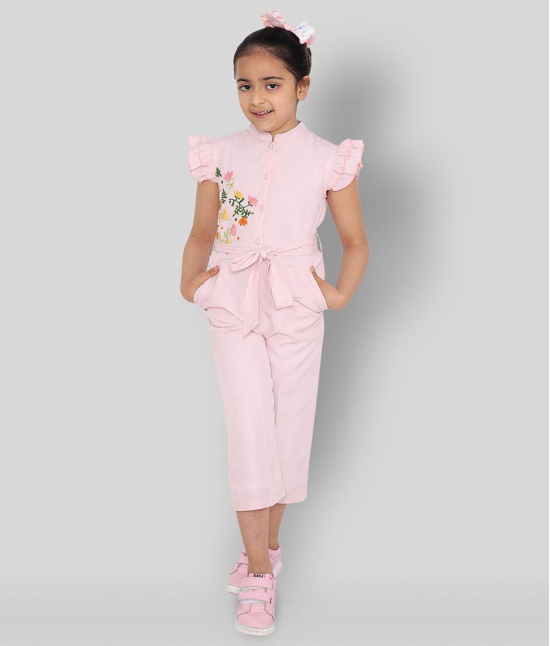 Naughty Ninos - Pink Polyester Girls Jumpsuit ( Pack of 1 ) - None