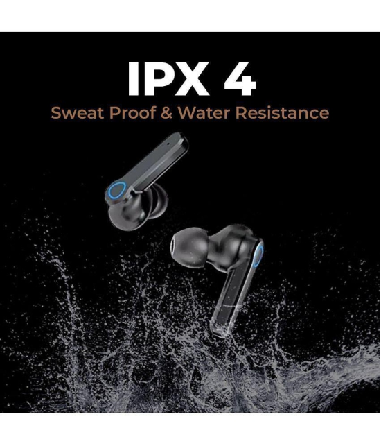 Tecsox Max19 Airbuds In Ear Bluetooth Earphone 5 Hours Playback Bluetooth IPX4(Splash Proof) Powerfull Bass -Bluetooth V 5.1 Black