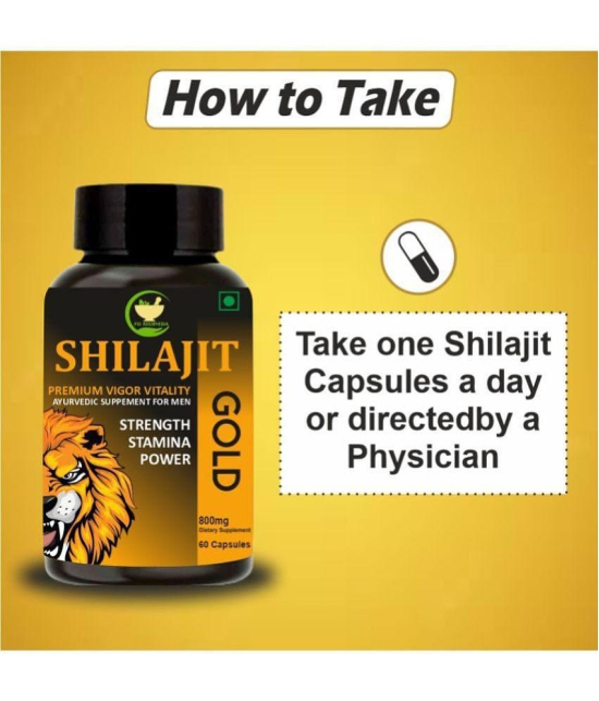 FIJ AYURVEDA Shilajit Gold Capsule for Men & Women - 800mg 60 Capsules