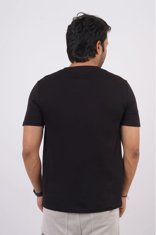 Men's Black Pima Cotton Crew Neck