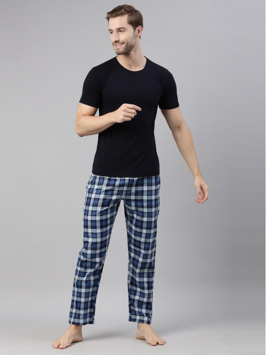 JOVEN MENS CHECKED PYJAMA-M / Blue