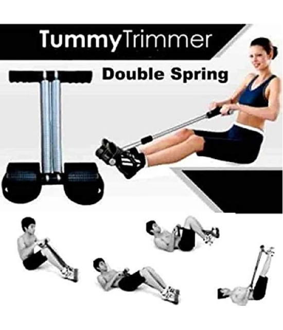 Double Spring Tummy Trimmer For Home Gym Workout - Black