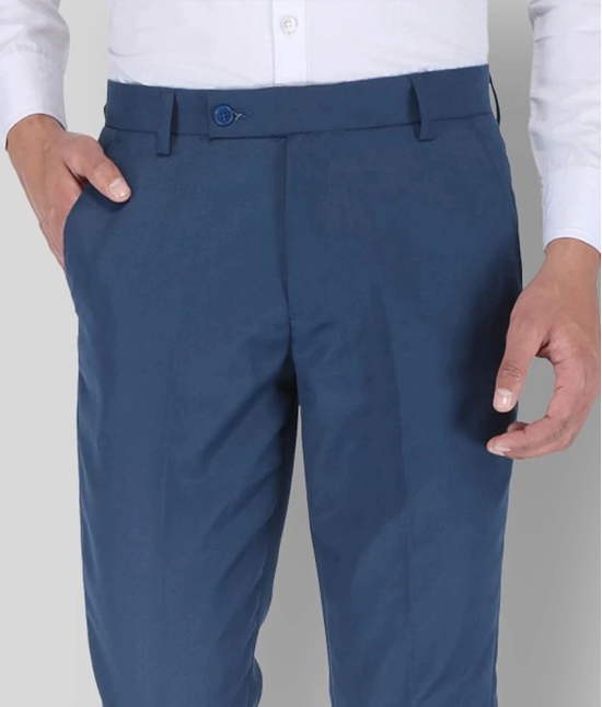 Playerz - Blue Polycotton Slim - Fit Mens Trousers ( Pack of 1 ) - None