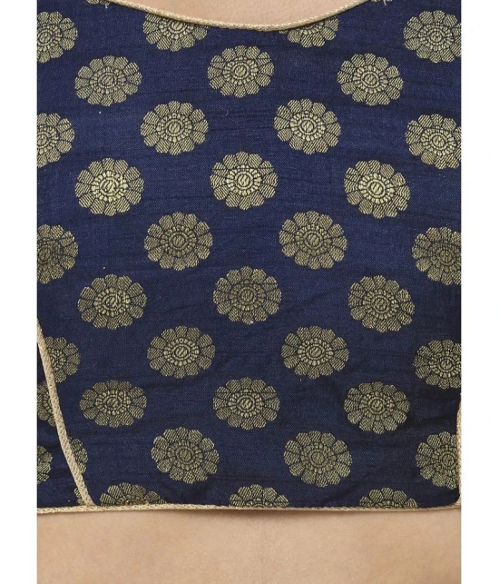 clafoutis Chiffon Solid Saree With Blouse Piece - Navy Blue ( Pack of 1 ) - Navy Blue