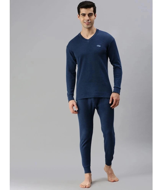 Lux Cottswool Cotton Blend Mens Thermal Sets ( Blue ) - None