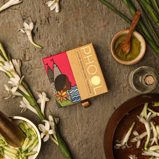 Phool Natural Incense Cones - Tuberose