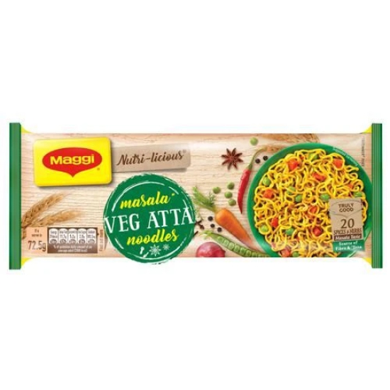 Nestle Maggi Nutri-Licious Masala Veg Atta Noodles, 290G(Savers Retail)