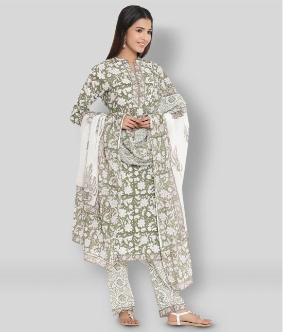 KIPEK - Multicolor Straight Cotton Womens Stitched Salwar Suit ( Pack of 1 ) - L