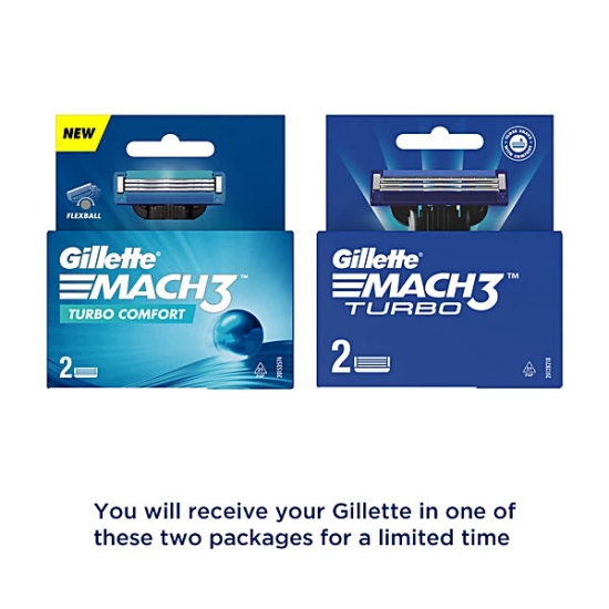 Gillette Mach 3 Turbo Manual Razor Blades For Men