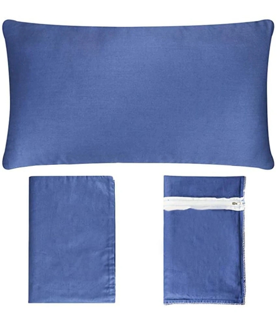 PINDIA Pack of 8 Blue Pillow Cover - Blue