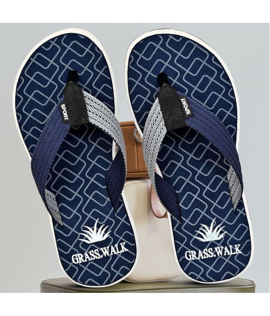 GRASS WALK - Navy Blue Men's Daily Slipper - None