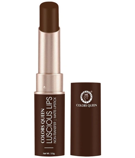 Colors Queen Luscious Lips Non Transfer Creamy Matte Lipstick 3.5g, Espresso, (Shade - 25)