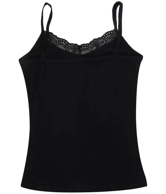 BODYCARE Girls Camisole Dori Neck Sleeveless Pack Of 2-Black - None