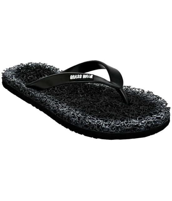 GRASS WALK - Black Mens Thong Flip Flop - None