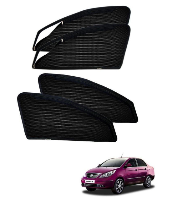 Kozdiko Magnetic Sunshades with Zipper for Side Windows Set of 4 Black