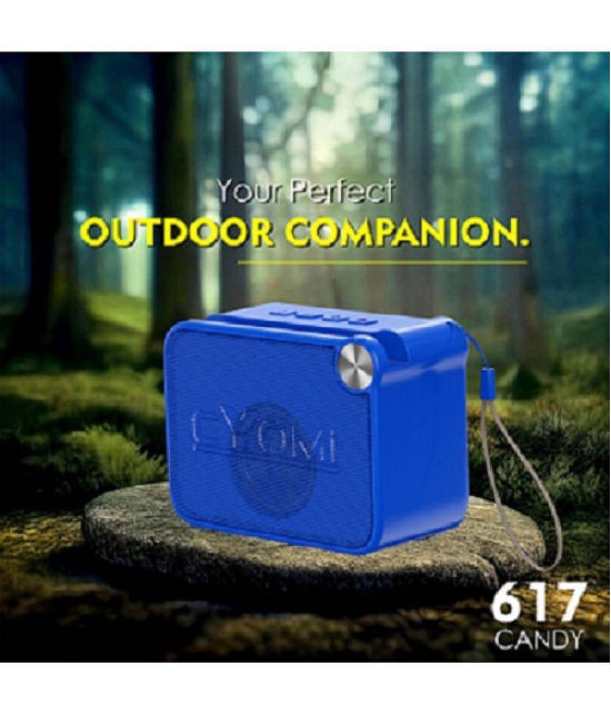 CYOMI CY_617Candy_Blue 5 W Bluetooth Speaker Bluetooth V 5.1 with SD card Slot,USB Playback Time 6 hrs Blue - Blue