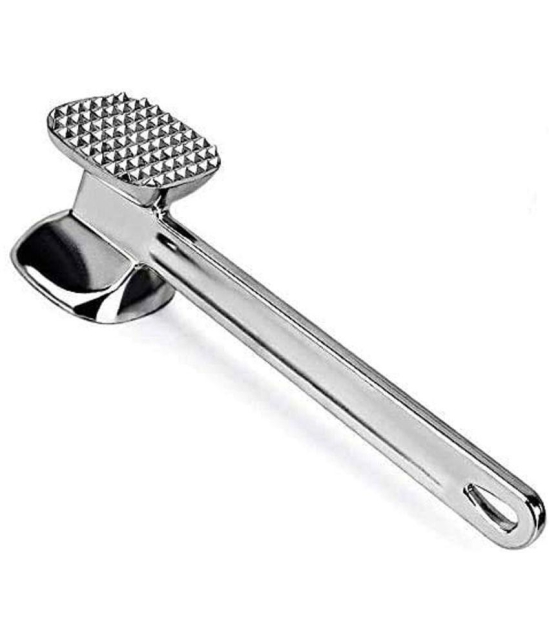 GKBOSS - Silver Aluminium Meat  Hammer ( Set of 1 ) - Silver