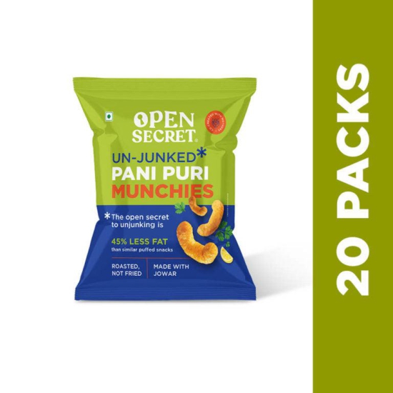 Open Secret UnJunked Pani Puri Munchies - Pack of 20