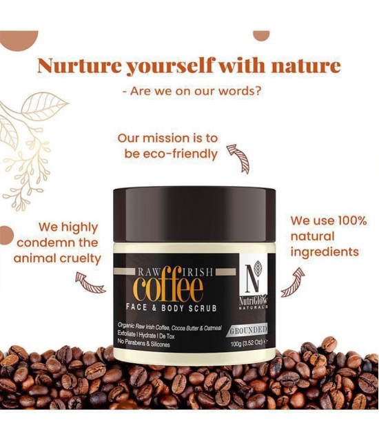 NutriGlow NATURAL'S Coffee Face Wash (100gm) & Coffee Face & Body Scrub (100gm ) Men & Women