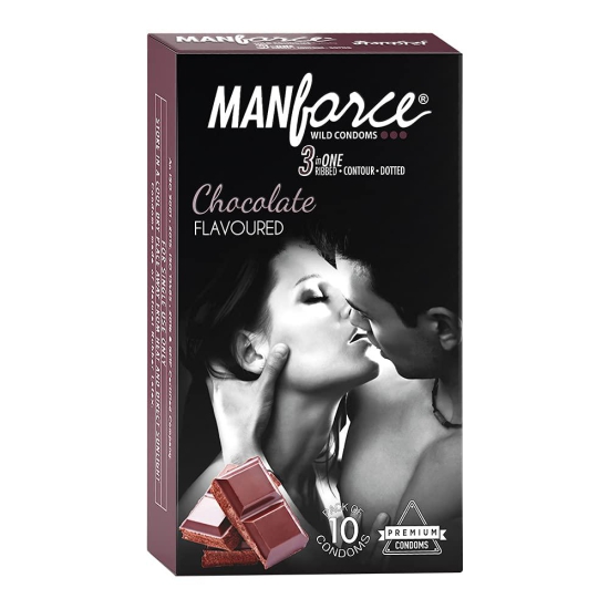 Manforce Chocolate flavor condom 10 Pcs x Pack of 5