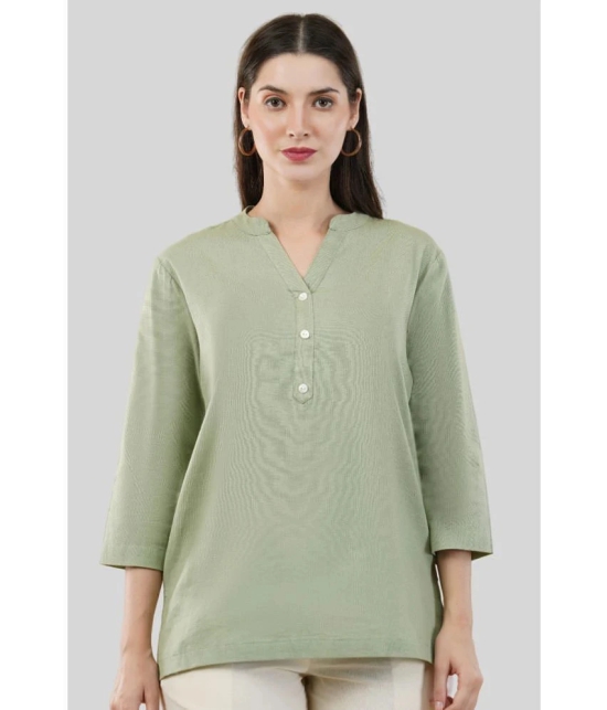 AKTIF Rayon Solid Straight Womens Kurti - Mint Green ( Pack of 1 ) - None