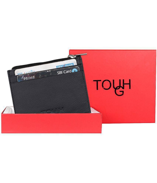 Tough - Leather Card Holder ( Pack of 1 ) - Black