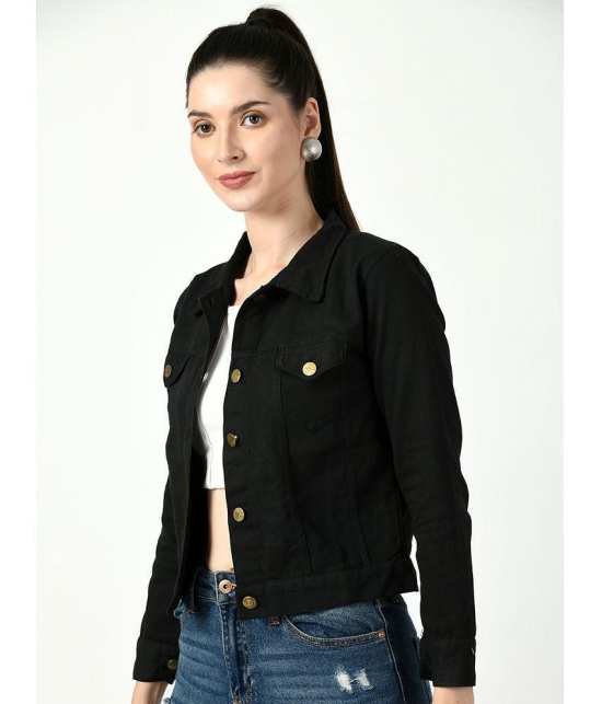 DKGF Fashion - Denim Black Jackets Pack of 1 - None