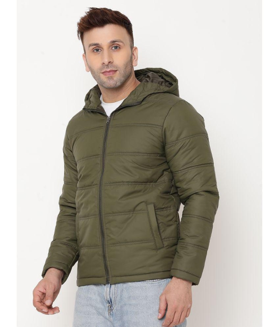 9TY3REE Polyester Mens Puffer Jacket - Olive ( Pack of 1 ) - None