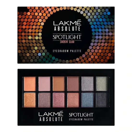 Lakme Absolute Spotlight Eye Shadow Palette, Smokin Glam, 12g-12g