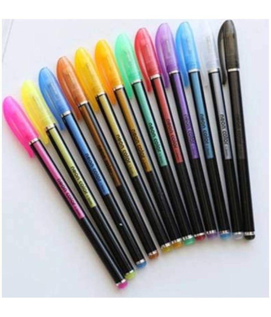 SHB Neon Color pen Set Of 12 For Sketching, Drawing, Painting, Gifting To Kids