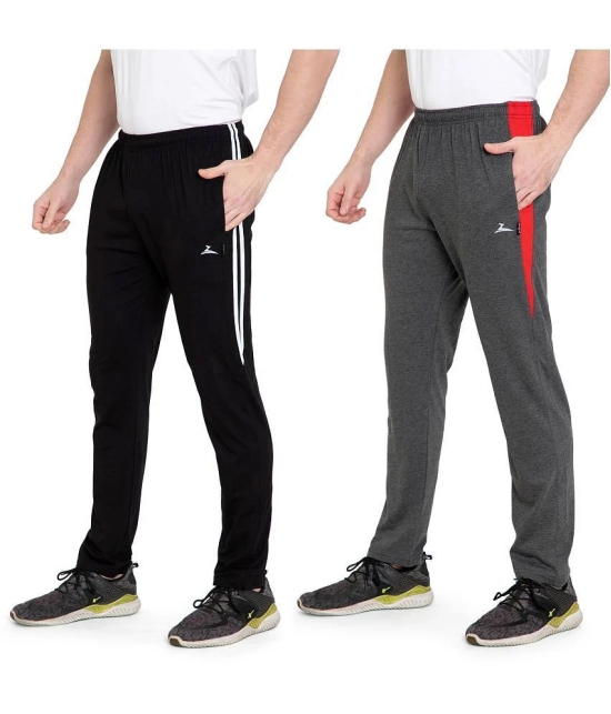 Zeffit - Multicolor Cotton Blend Mens Sports Trackpants ( Pack of 2 ) - M