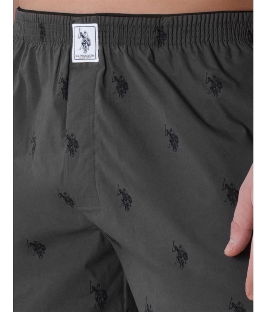 U.S. Polo Assn. Dark Grey Cotton Mens Shorts ( Pack of 1 ) - None