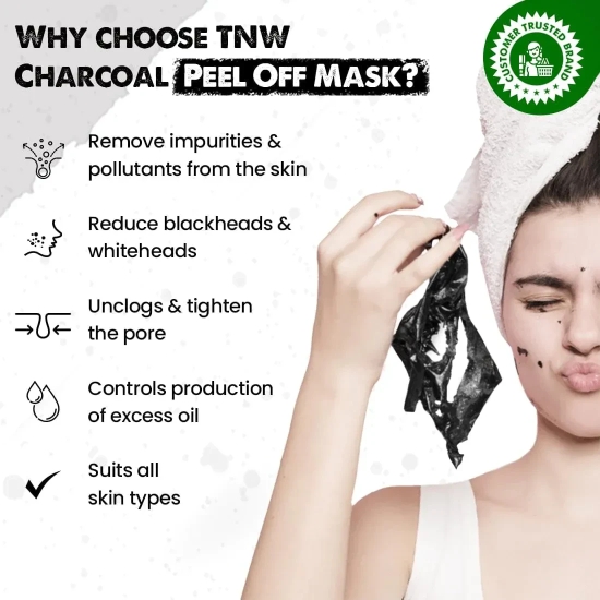 Charcoal Peel Off Mask for Blackheads and Removes Tan