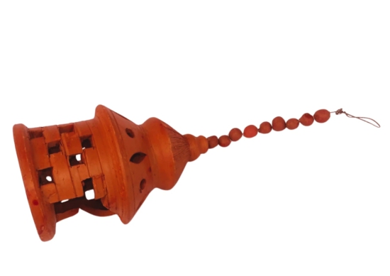 Handcrafted Clay Hanging Temple Diya (Lanther)