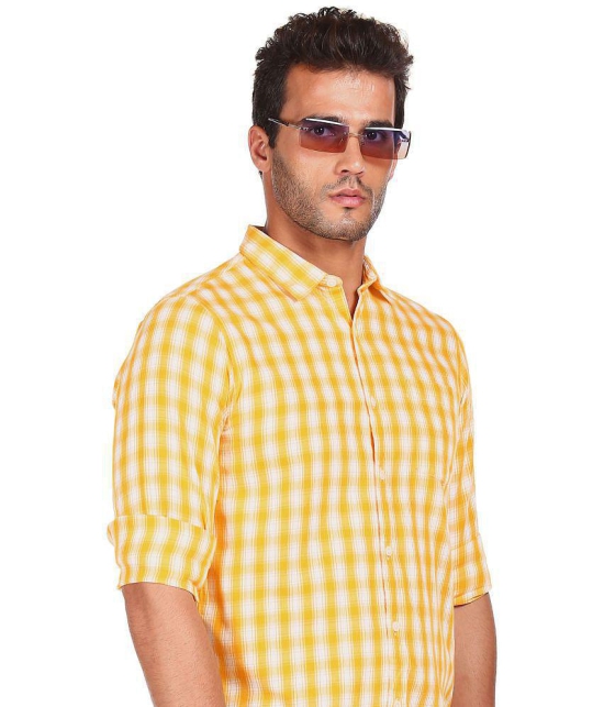 Ruggers - 100 Percent Cotton Regular Fit Yellow Men's Casual Shirt ( Pack of 1 ) - None