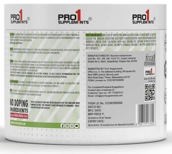 Pro1 Supplements RIPPED Pre Workout 170gm Strawberry